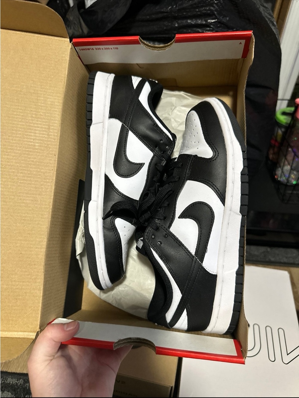 Nike Black and White Low-Top Skate Shoes